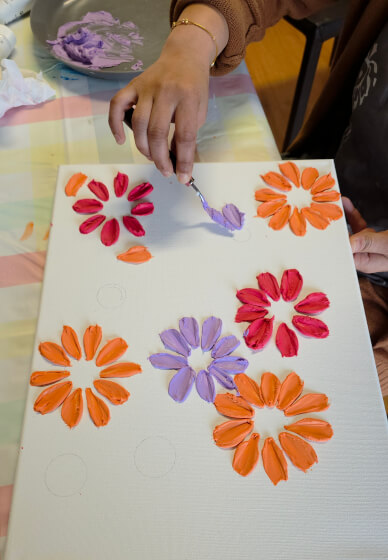 Floral Textured Art Workshop