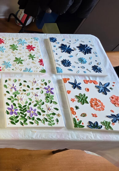 Floral Textured Art Workshop