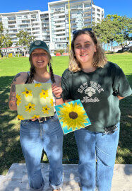 Floral Textured Paint and Sip Class