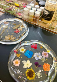 Floral Trinket Tray Resin Art Workshop
