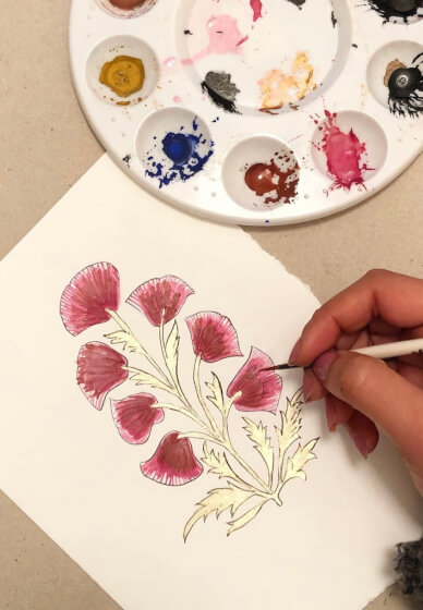 Floral Watercolour Painting Class - Newcastle