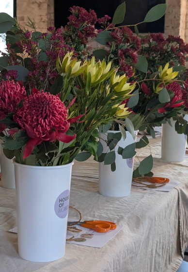 Flower Arranging Workshop: Bouquets and Bubbles