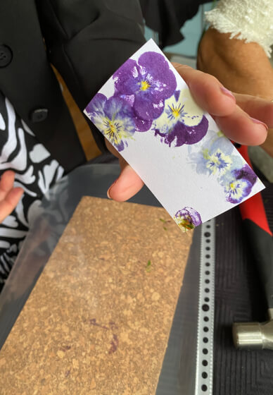 Flower Hammer Nature Print Making Workshop