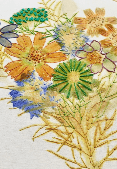 Flower Pounding and Embroidery Class