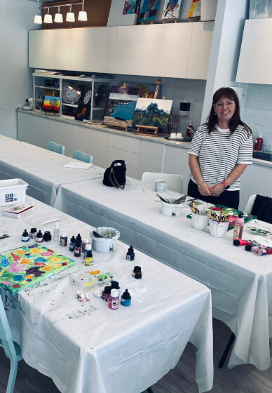 Flowers Textured Acrylic Painting Workshop