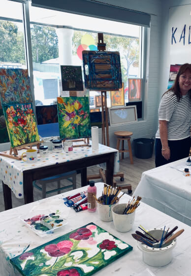 Flowers Textured Acrylic Painting Workshop