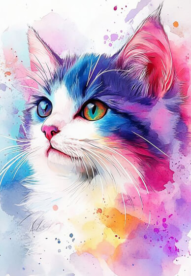 Fluffy Cat Watercolour Painting Workshop