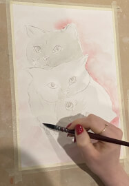 Fluffy Cat Watercolour Painting Workshop