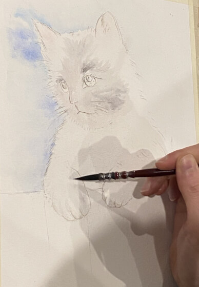Fluffy Cat Watercolour Painting Workshop
