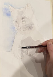 Fluffy Cat Watercolour Painting Workshop