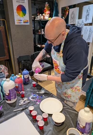 Fluid Art Paint Pouring Coasters and Wall Art Workshop