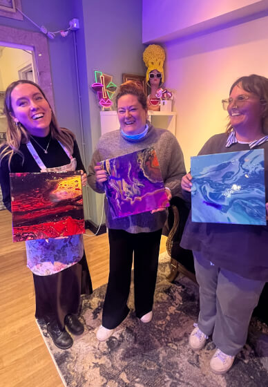 Fluid Art Paint Pouring Coasters and Wall Art Workshop