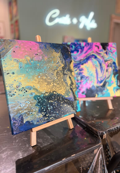 Fluid Art Paint Pouring Coasters and Wall Art Workshop