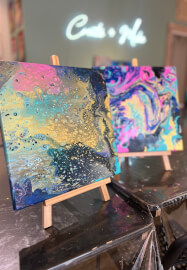 Fluid Art Paint Pouring Coasters and Wall Art Workshop