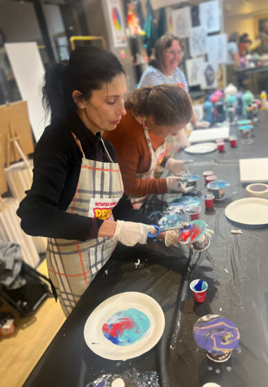 Fluid Art Paint Pouring Coasters and Wall Art Workshop