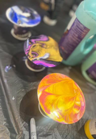 Fluid Art Paint Pouring Coasters and Wall Art Workshop