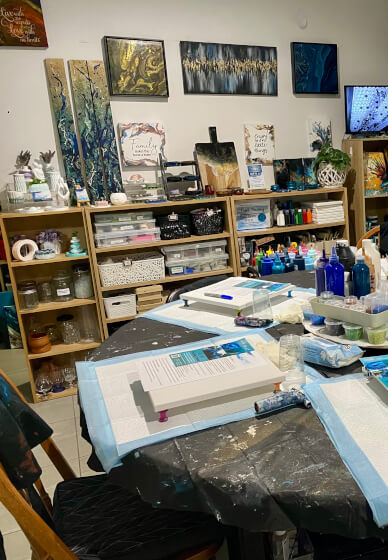 Fluid Art Painting Class: Swipe, Cells and Lacing