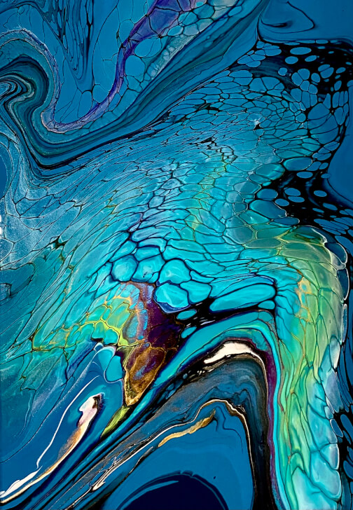 Fluid Art Painting Class: Swipe, Cells and Lacing