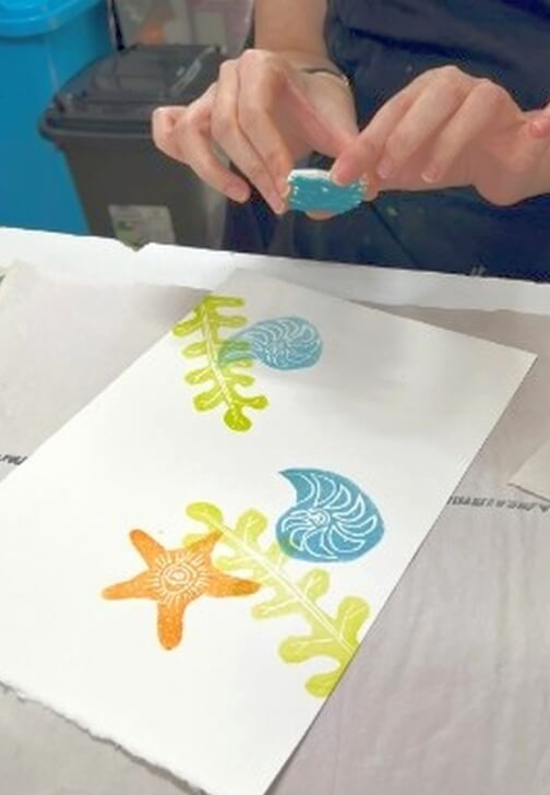 Foam Block Printing Class