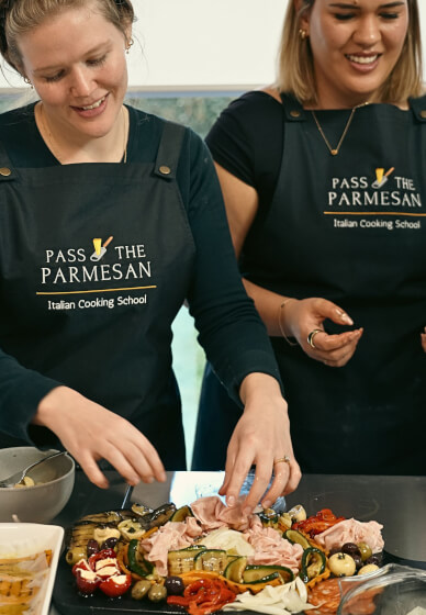 Focaccia and Antipasto Vegetables Cooking Class