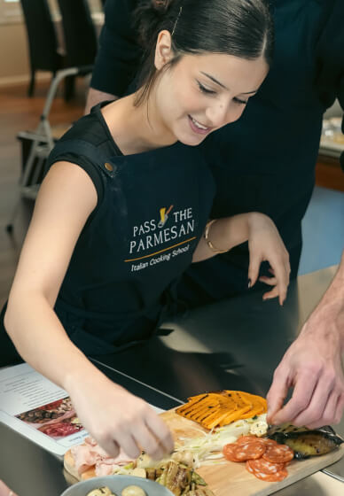 Focaccia and Antipasto Vegetables Cooking Class