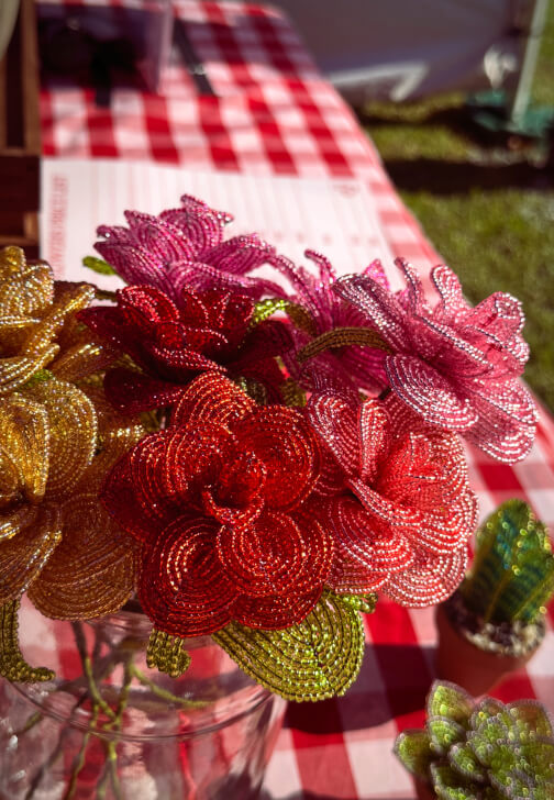 French Beaded Rose Workshop
