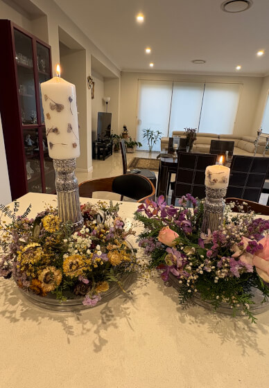 Fresh and Dried Floral Centrepiece Workshop