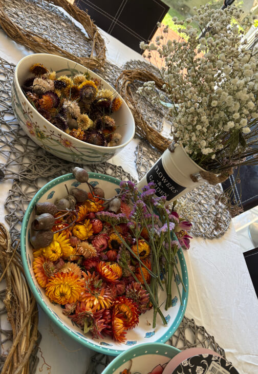 Fresh and Dried Floral Centrepiece Workshop