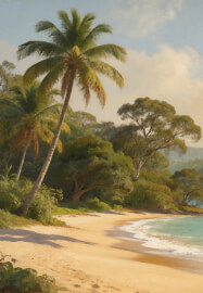 Full Day Oil Painting Class: Tropical Beach Scenery