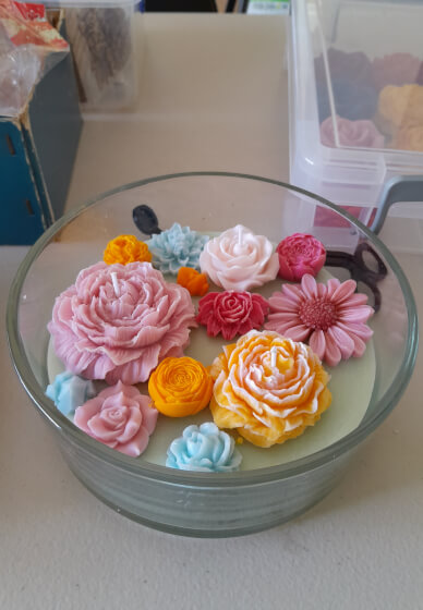Floral Candle Bowl Making Workshop for Beginners