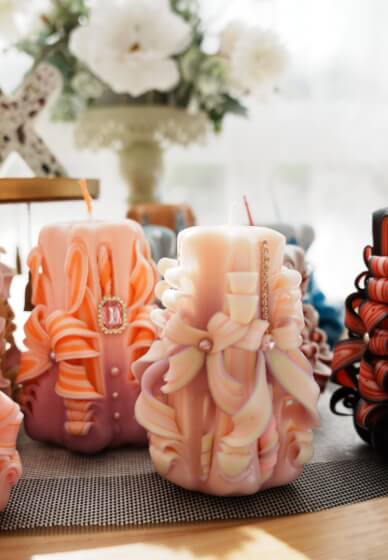 German Vintage Style Carved Candle Making Workshop