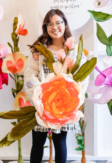 Giant Hanging Wallflower Workshop with Wine and Cheese