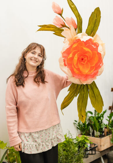 Giant Hanging Wallflower Workshop with Wine and Cheese