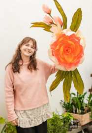 Giant Hanging Wallflower Workshop with Wine and Cheese