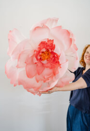 Giant Paper Peony Wallflower Workshop with Wine and Cheese
