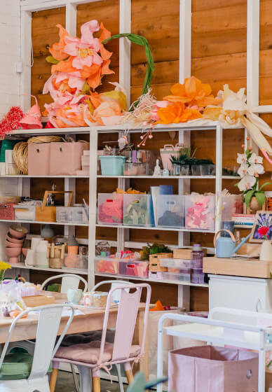 Giant Paper Peony Wallflower Workshop with Wine and Cheese