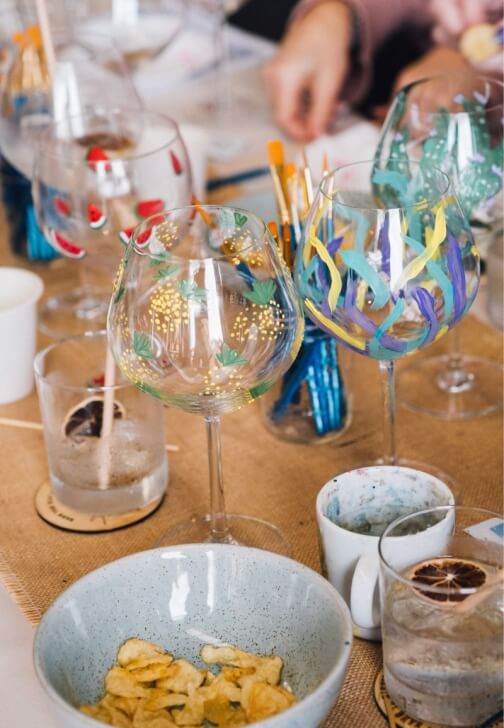 Gin Glass Paint and Sip Workshop