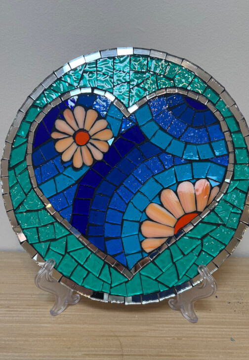 Glass Mosaic Hearts Course for Beginners