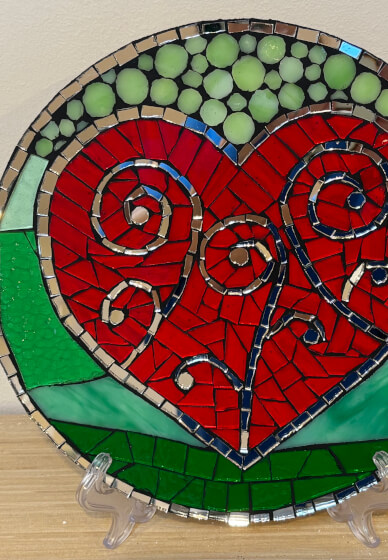 Glass Mosaic Hearts Course for Beginners
