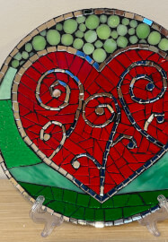 Glass Mosaic Hearts Course for Beginners