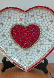 Glass Mosaic Hearts Course for Beginners