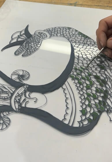 Glass Painting Workshop “Shahmaran, the Serpent Queen