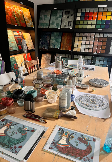 Glass Painting Workshop “Shahmaran, the Serpent Queen