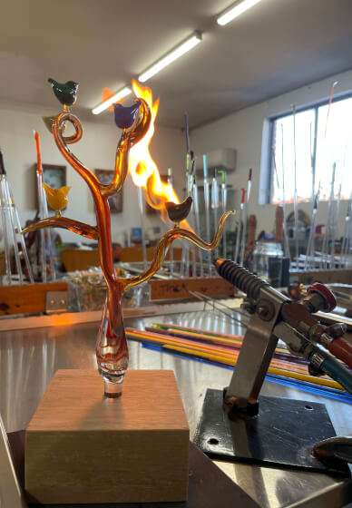 Glass Sculpting Class: Birds in a Tree