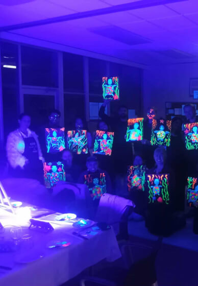 Glow in the Dark Paint , Sip and Night Tour