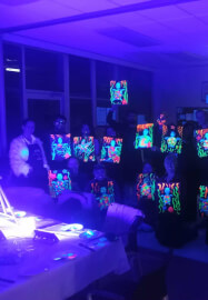 Glow in the Dark Paint , Sip and Night Tour