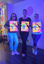 Glow UV Paint and Sip Class for Private Functions