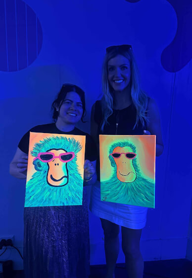 Glow UV Paint and Sip Class for Private Functions