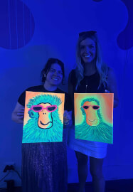 Glow UV Paint and Sip Class for Private Functions