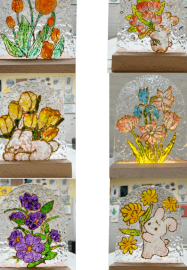 Gold-Lining Glass and Night Light Class (open Studio)
